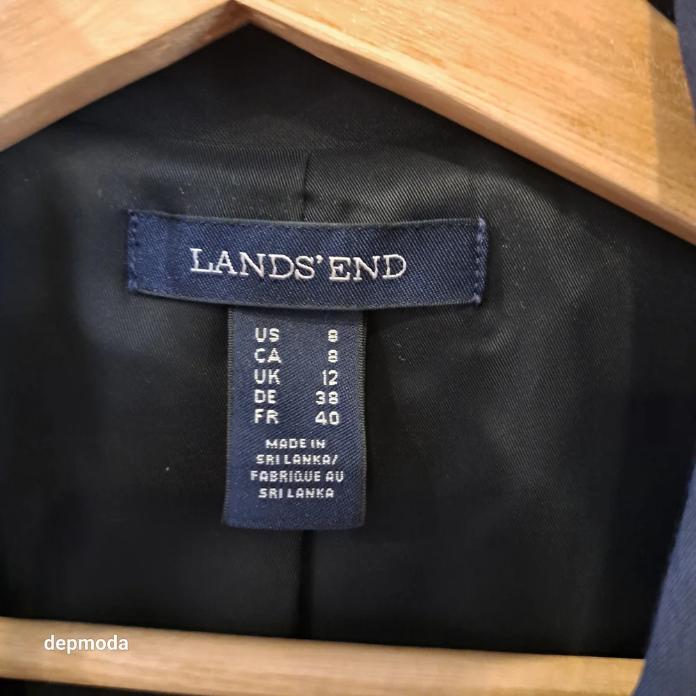 Lands' End womens Blazer coat color Navy blue Size 6